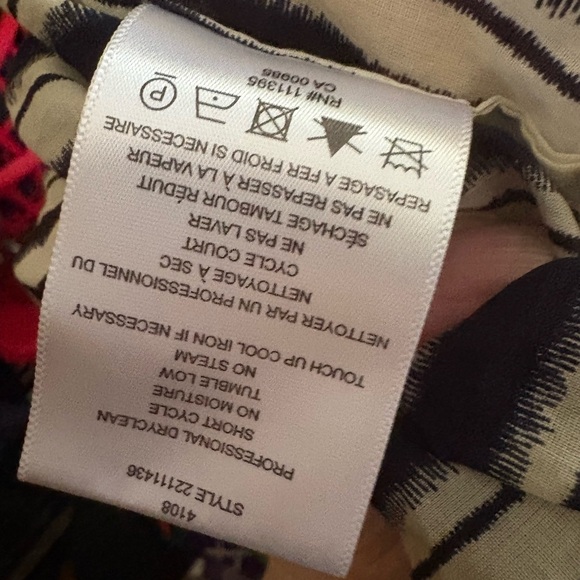 Tory Burch Blue and White Striped Long Sleeve Dress - Picture 4 of 5